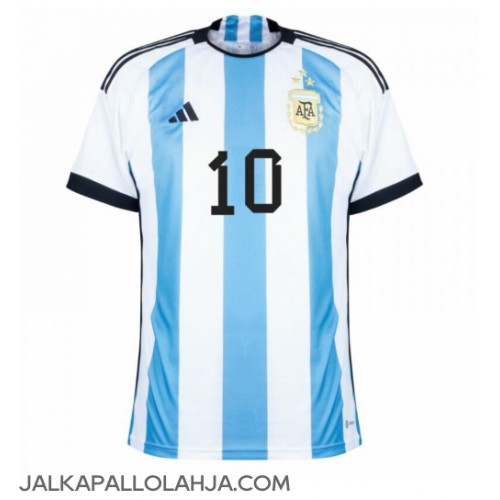Argentiina Lionel Messi #10 Kopio Koti Pelipaita MM-kisat 2022 Lyhyet Hihat